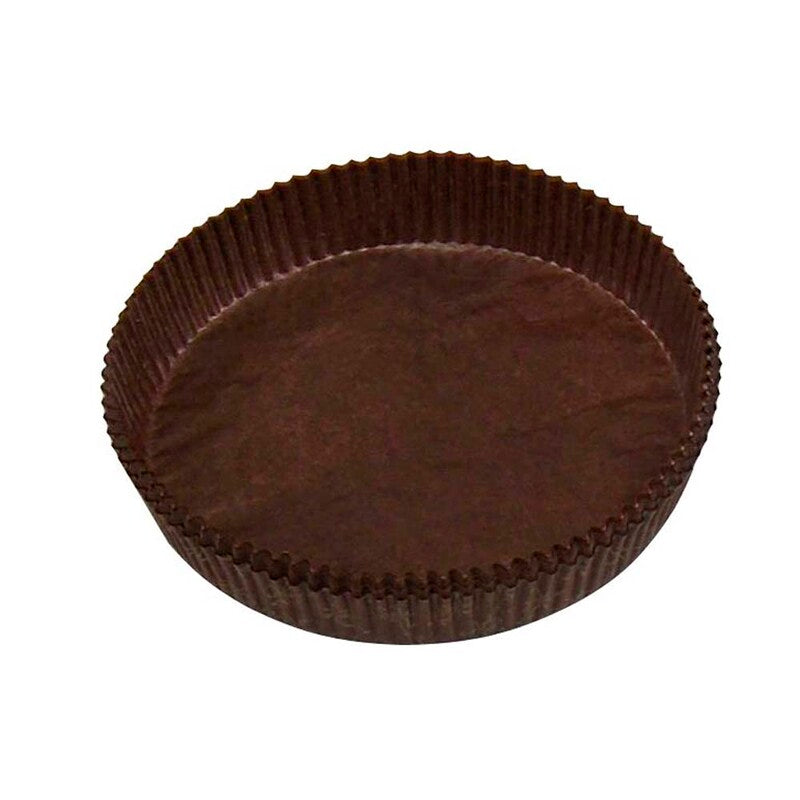 Bageform, Rund, højde 30 mm, indvendig diameter 145.0 mm, Pergamentpapir, 40 g/m2, brun, pakke a 1000 stk, Nr. 200, Fødevaregodkendt