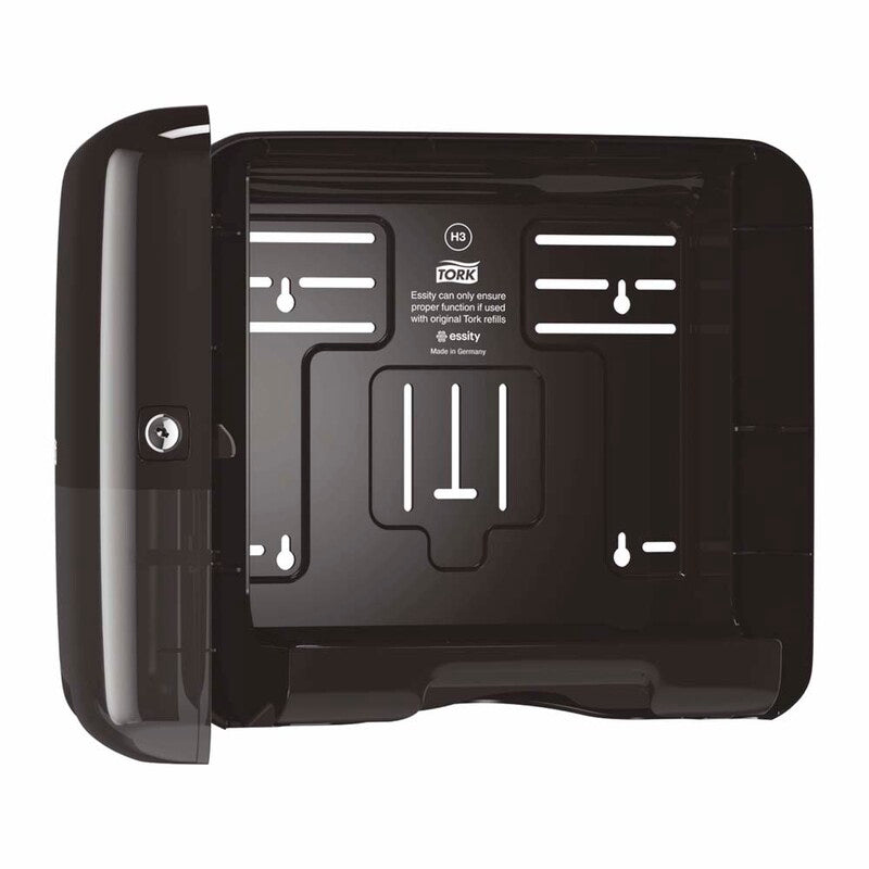 Papirhåndklæde dispenser, Tork, H3, Mini - V-fold og C-fold, sort