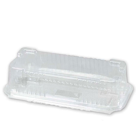 Plastbakke, m/hængslet låg, 220x111x67mm, PET, transparent, karton a 450 stk