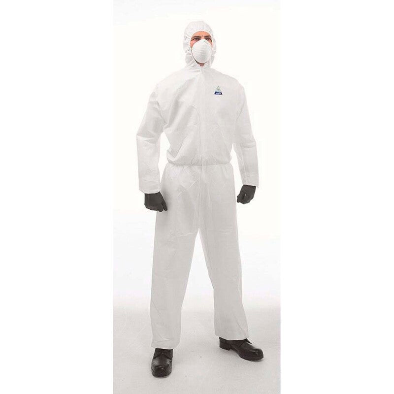 Beskyttelsesdragt, Støvdragt engangs L, Non-woven, hvid