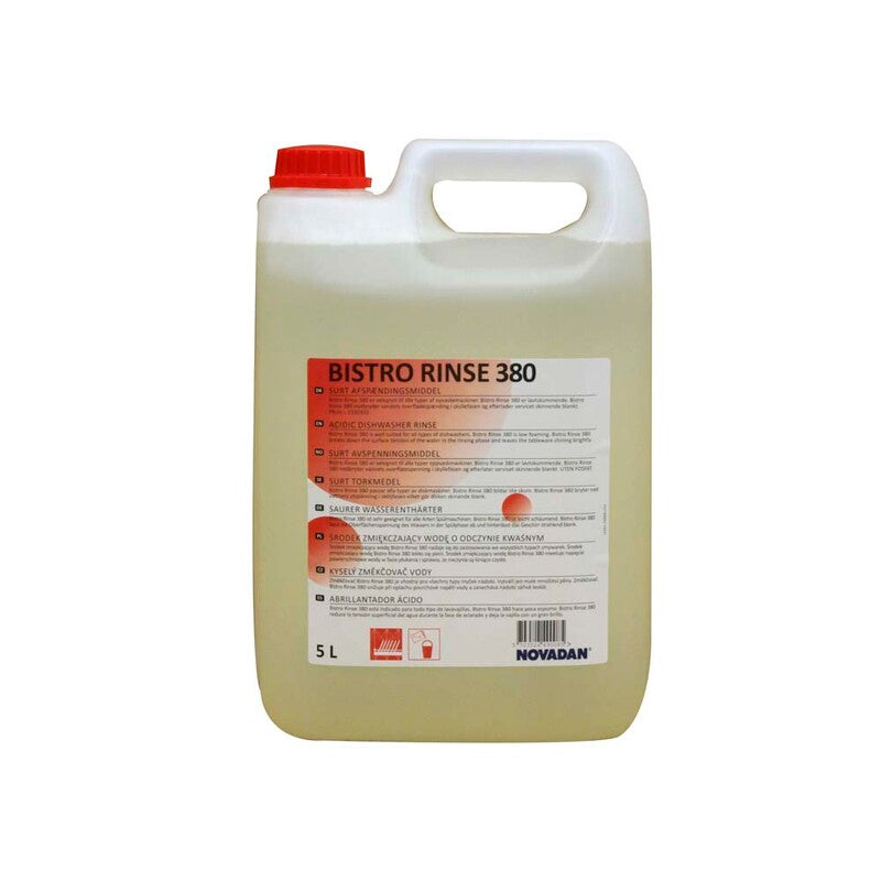 Afspændingsmiddel, Novadan, Bistro Rinse, 380 PH Acidic, 5 l