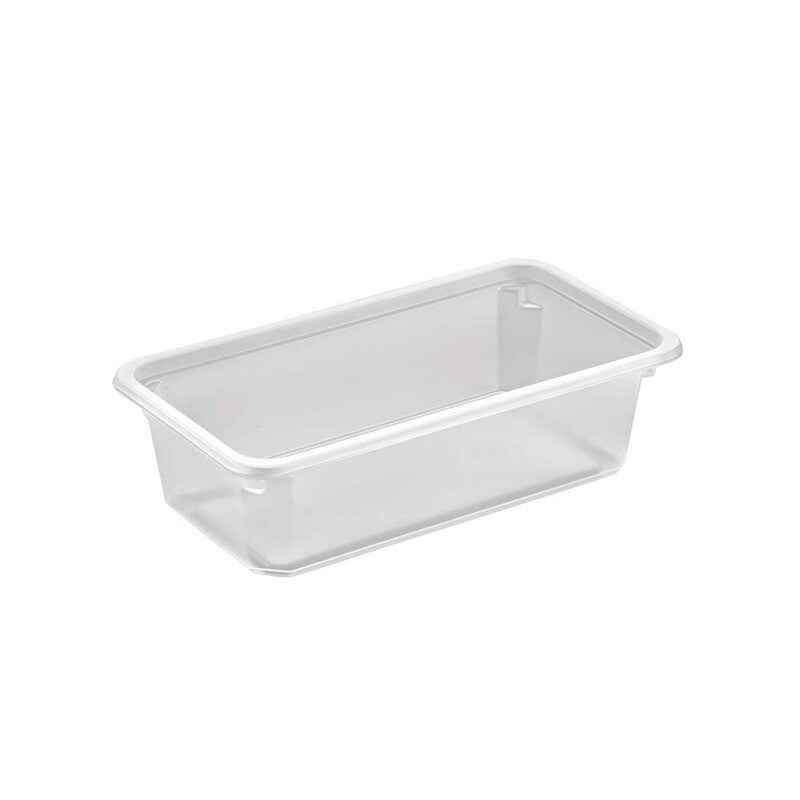 Plastbakke, Færch, K 2182-1F, 1-rums, Rektangulær, 605 ml, 178x98x50mm, PP, transparent, karton a 608 stk