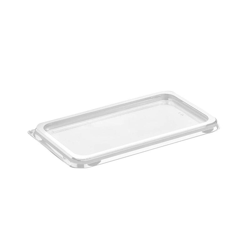 Låg t/plastbakke, Færch, M 65-3, Rektangulær, 185x105x9mm, PET, transparent, karton a 560 stk