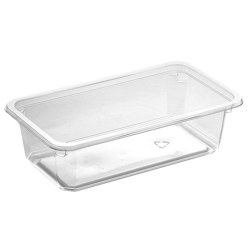 Plastbakke, Færch, K 2182-1F, 1-rums, Rektangulær, 640 ml, 180x99x50mm, PET, transparent, karton a 608 stk