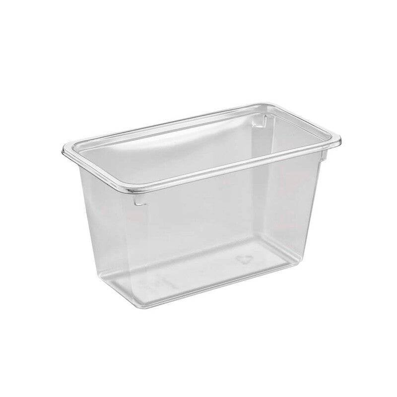 Plastbakke, Færch, K 2182-1H, 1-rums, Rektangulær, 1140 ml, 180x99x101mm, PET, transparent, karton a 384 stk