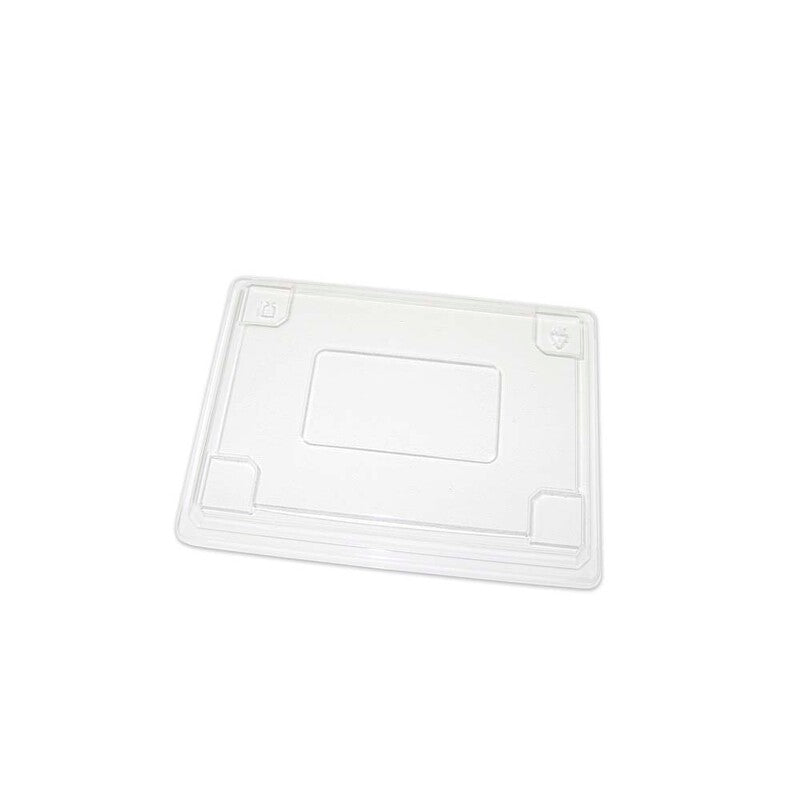Låg t/plastbakke, lille, 175x147x28mm, RPET, transparent, Sushi, karton a 300 stk