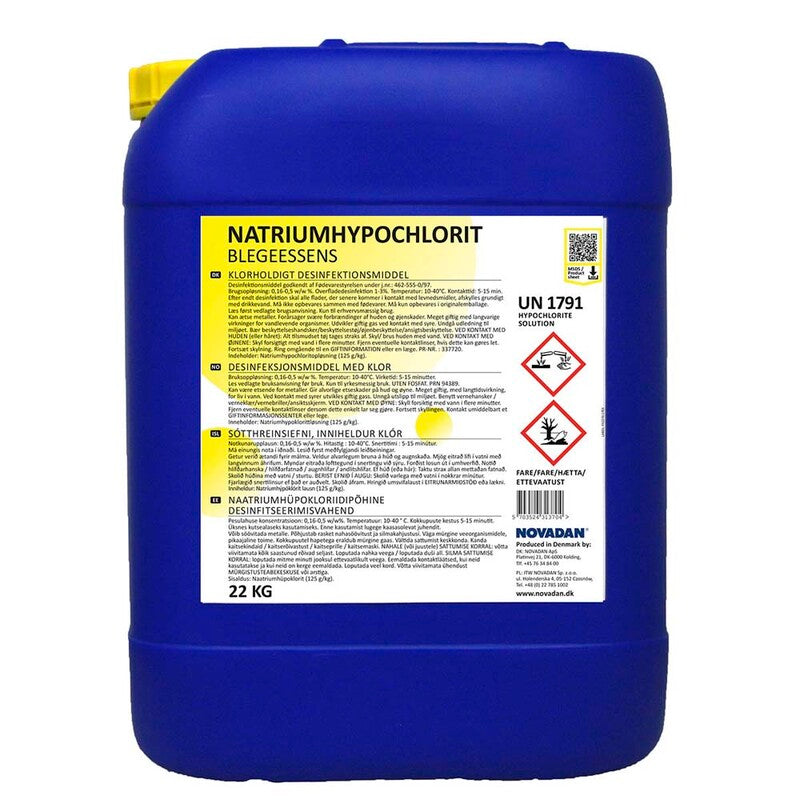 Desinfektion overflader, Novadan, Natriumhypochlorit, DESINFEKT, 20 l