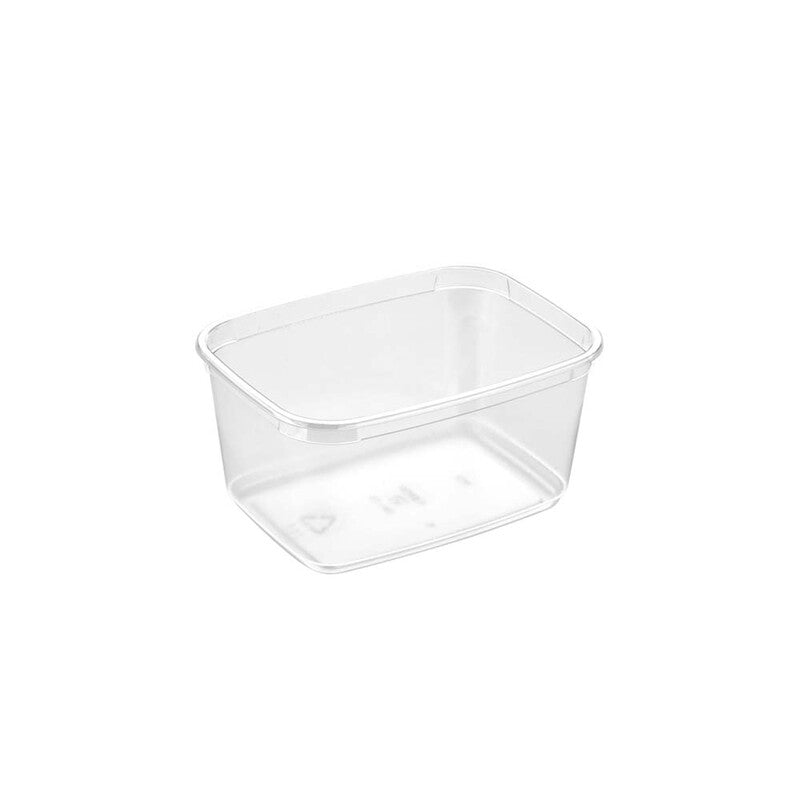 Plastbakke, Færch, M 68-65, 1-rums, Rektangulær, 650 ml, 142x104x70mm, PET, transparent, karton a 500 stk