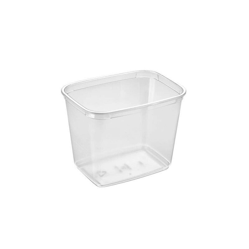 Plastbakke, Færch, M 68-100, 1-rums, Rektangulær, 1000 ml, 141x104x109mm, PET, transparent, karton a 560 stk