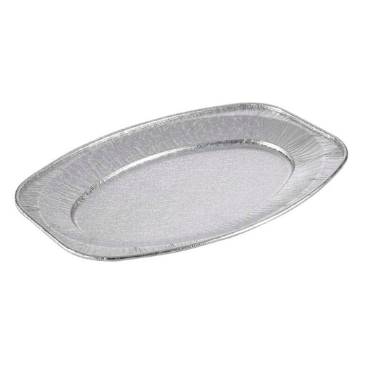 Cateringfad, Plus Pack, Oval, 430 x 287 x 26 mm, aluminium, aluminium, Medium, pakke a 10 stk, Fødevaregodkendt
