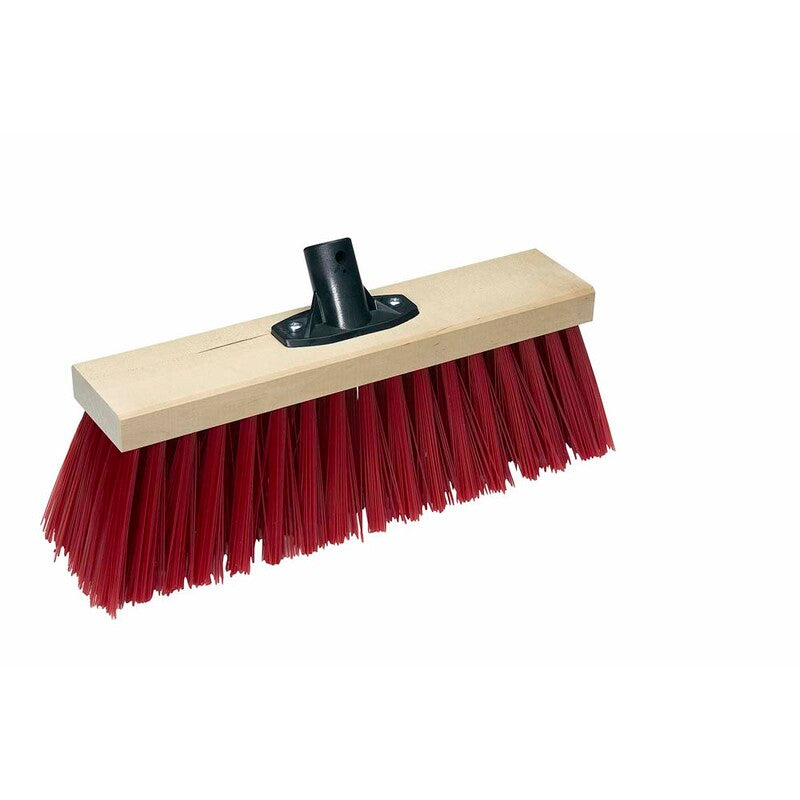 Fejekost, Vikan, Broom wood w/socket, rød/træ, 385mmx385mm