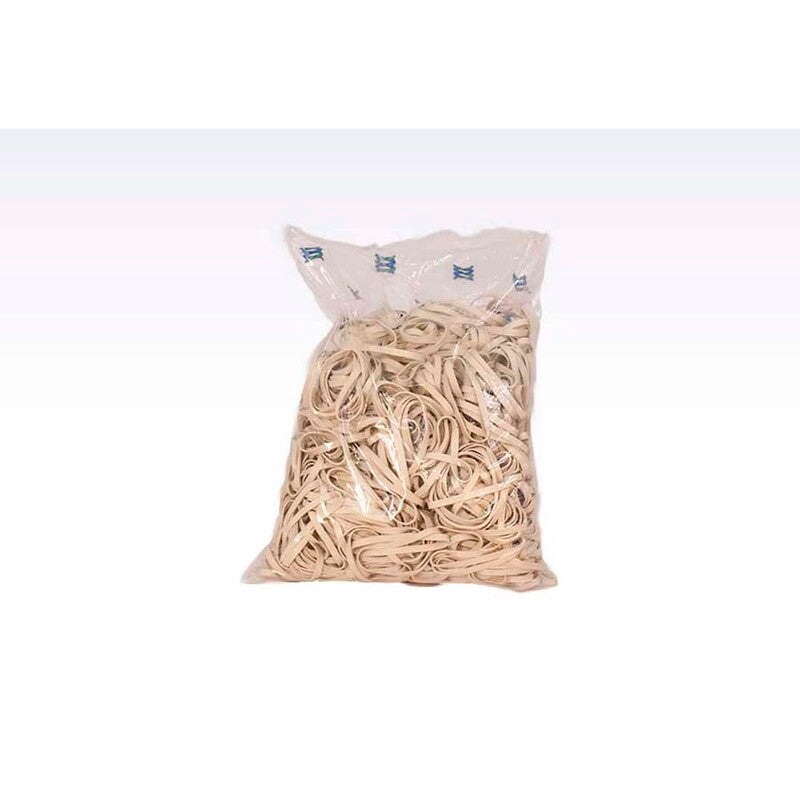 Gummibånd, 180 mm x 5 mm, gummi, gul, rullevægt: 1.00 kg, pakke på 1 kg