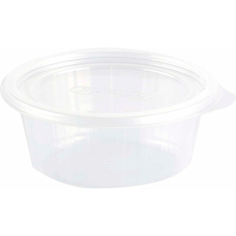 Låg t/plastbakke, Duni Fixpack, Rund, Ø 112, højde 6, PP, transparent, karton a 700 stk