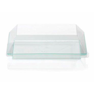 Bakke, Cubik Crystal, Rektangulær, 130x130x15mm, PS, transparent, karton a 100 stk