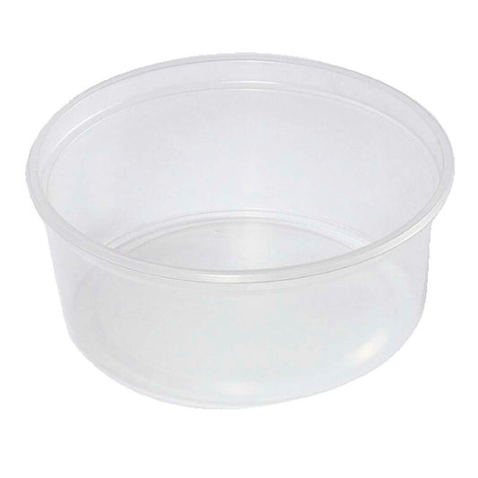 Plastbakke, Plus Pack DeliMaster, Rund, 200 ml, Ø 101, højde 42, PS, transparent, karton a 1000 stk