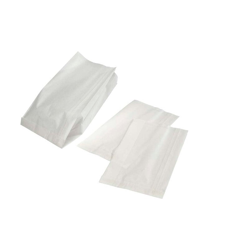 Bagerpose, 90 x 300 x 535 mm, flat film, Papir, hvid, pakke a 250 stk, 10 kg m/Sidefals, Fødevaregodkendt