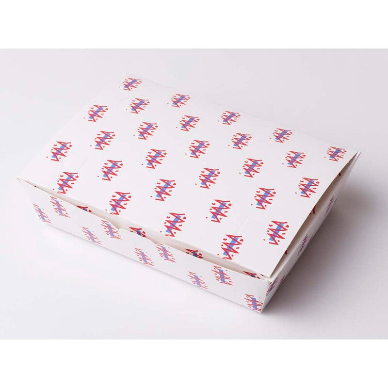 Take away box, Food Line, 199x140x50mm, Pap, hvid, Sausage box with hinged lid, pakke a 200 stk