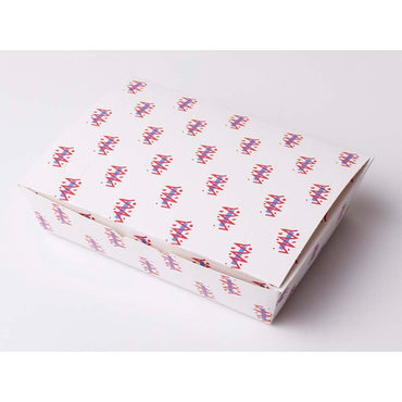 Take away box, Food Line, 199x140x50mm, Pap, hvid, Sausage box with hinged lid, pakke a 200 stk