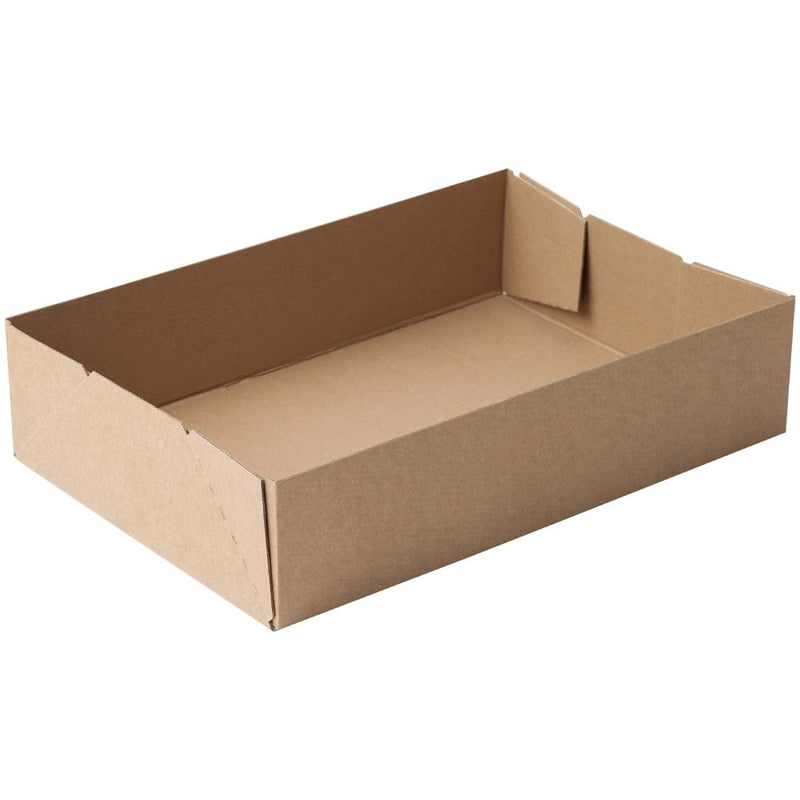 Kassebund, indre dim: 510 x 350 x 120 mm, 1-lags,E-flute, 2.000 mm, FEFCO 0451, brun, bundt a 25 stk, palle a 60 bundter
