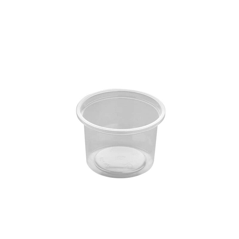 Plastbakke, Rund, 100 ml, Ø 70, højde 49, PP, transparent, karton a 1000 stk, Fødevaregodkendt