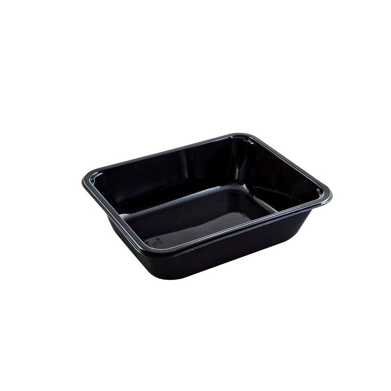 Plastbakke, Færch, C 2227-1F, 1-rums, Rektangulær, 1660 ml, 178x227x59mm, C-PET, sort, t/ovn & microovn, karton a 336 stk, Fødevaregodkendt