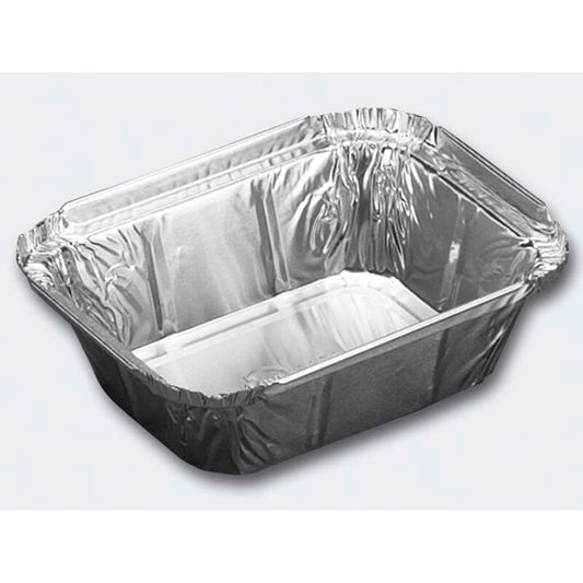 Foliebakke, Plus Pack, Rektangulær, 250 ml, 122x96x34mm, aluminium, aluminium, 8325, pakke a 1000 stk