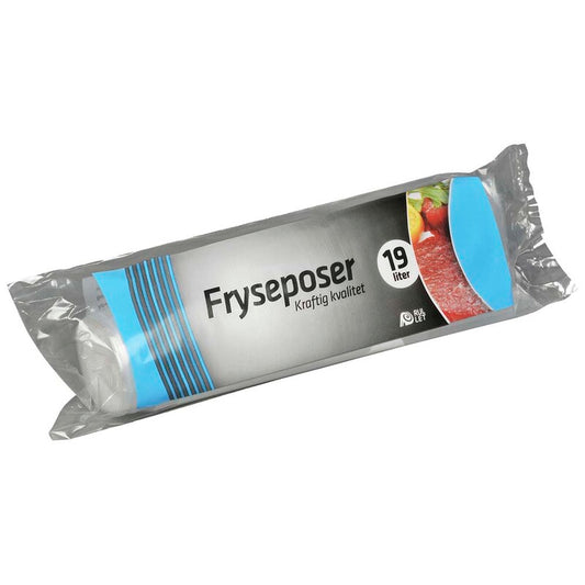 Fryseposer, 32 µm, 350 x 600 mm, LD-PE, transparent, 19 l, rulle a 280 stk, Fødevaregodkendt