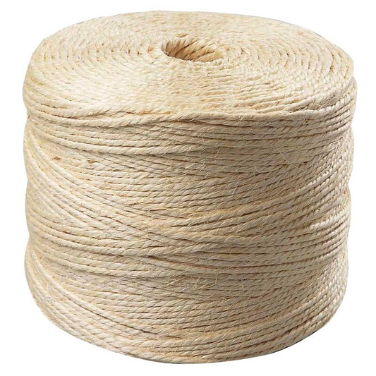 Snor, 2,5 mm, rullelængde: 420.00 m, sisal, gul, brudstyrke Resistant approx. 60 kg, Rulle, rullevægt: 2.00 kg, pakke a 1 rulle, Binder twine 2/450