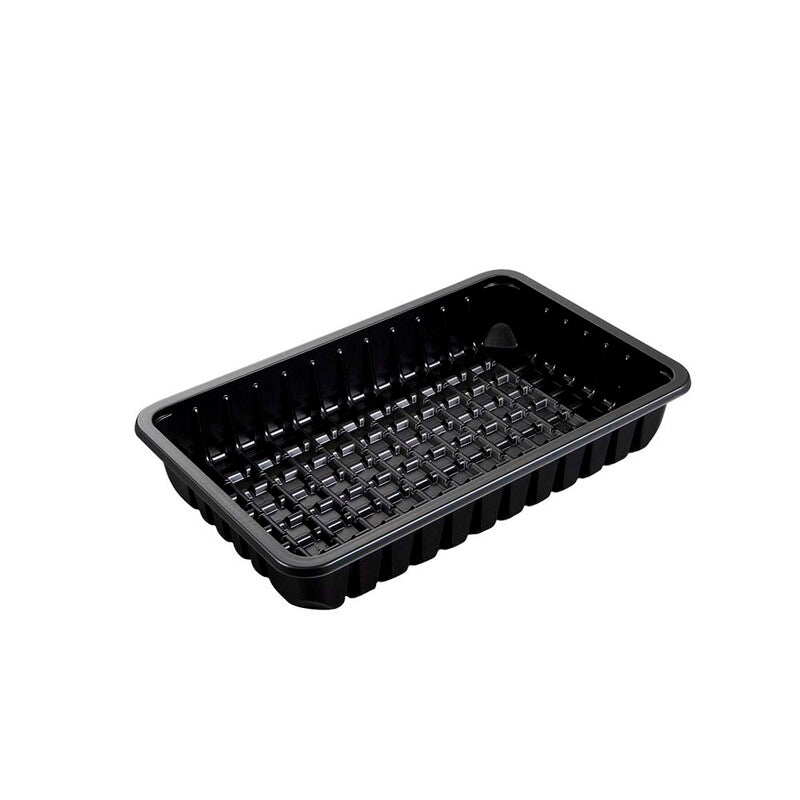 Plastbakke, Færch, K 81-43S, 1-rums, Rektangulær, 1300 ml, 162x262x42mm, PP, sort, karton a 342 stk