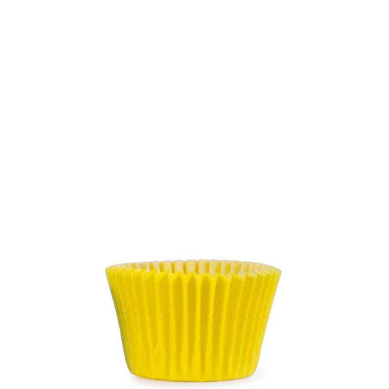 Muffin form, Rund, højde 35 mm, indvendig diameter 27.0 mm, Pergamentpapir, gul, pakke a 1000 stk, Mini, Fødevaregodkendt