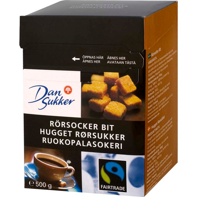 Sukker, Cane Sugar Chopped Sugar, kasse a 10 x 500 gr