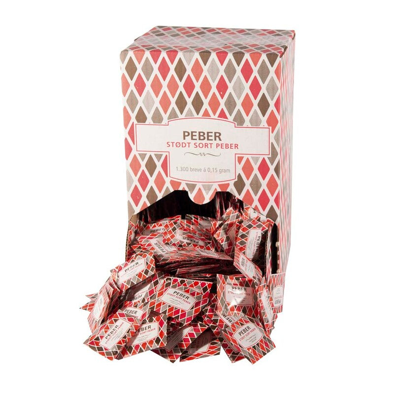 Peber, Portionsbreve, karton a 1300 stk