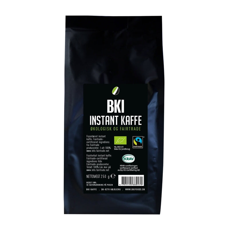Kaffe instant, BKI Excellent, pose med 250gr, økologisk