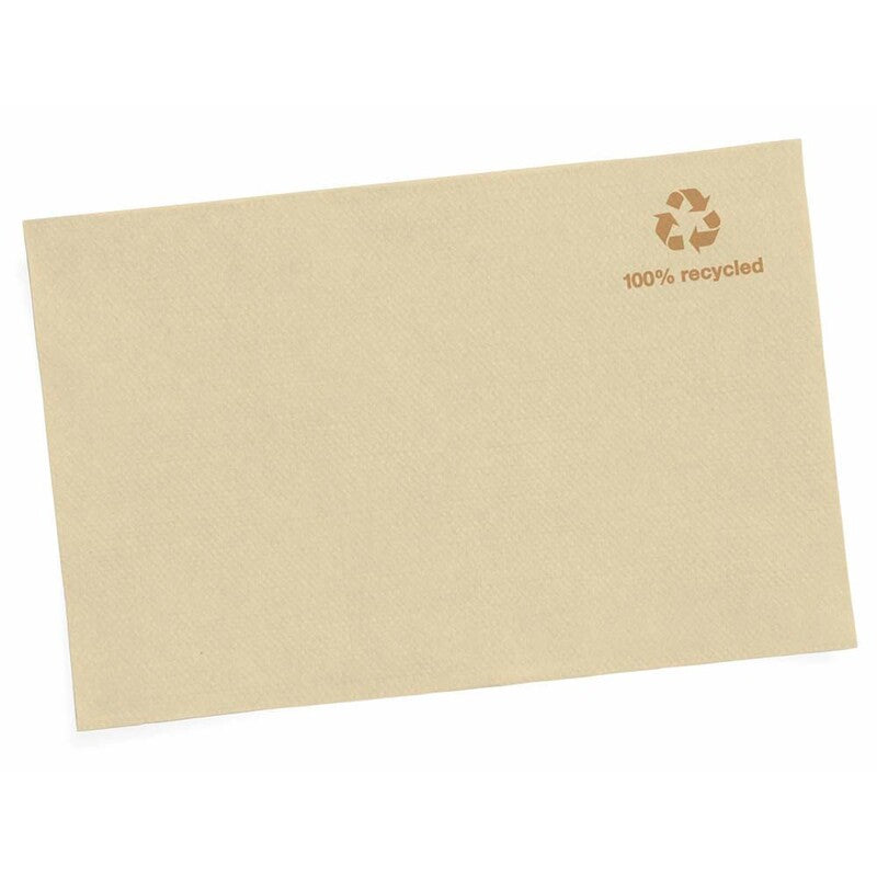 Servietter til dispenser, Tork, N4, 2-fold adv. environment logo, 1 lag, natur, 330mmx213mm, 19g/m2, pakke med 9000 stk, FSC Recycled Credit