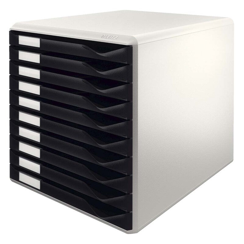 Skuffekabinet, Leitz Xyron, sort, skuffer: 10