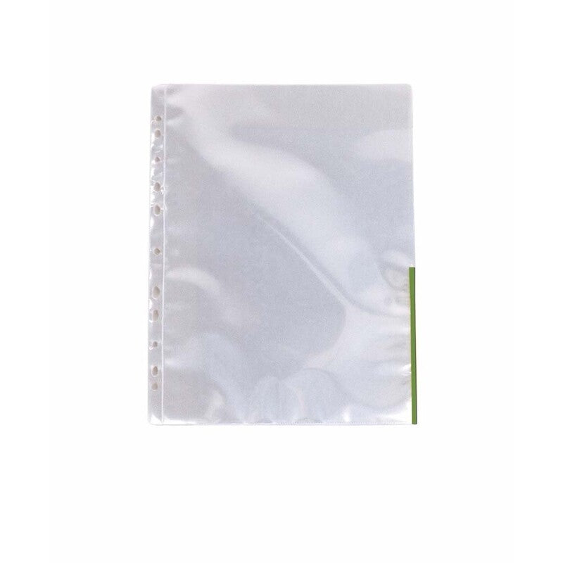 Signallomme, Esselte, grøn, 105µm, 210x297mm, plastik, pakke a 100 stk