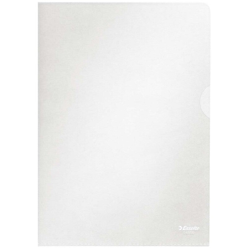 Plastomslag, Esselte, transparent, 105µm, 148x210mm, plastik, pakke a 100 stk