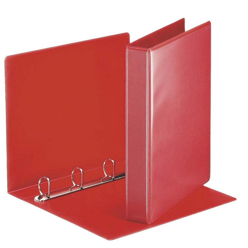 Hobbymappe, Esselte, rød, 30mm, 210x297mm, antal ringe: 4, PP, FSC Recycled Credit, 10 Units