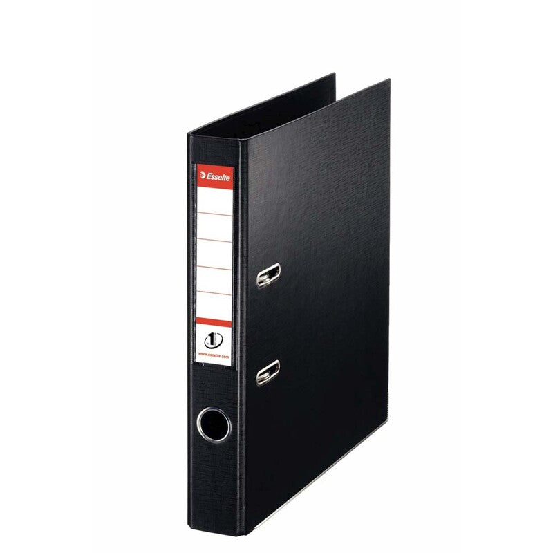 Brevordner, Esselte No.1 Power, sort, 50mm, 210x297mm, antal ringe: 2, FSC Mix 70%, 10 Units