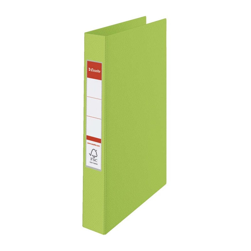 Ringordner, Esselte, grøn, 25mm, 210x297mm, antal ringe: 2, PP, FSC Mix 70%, 10 Units