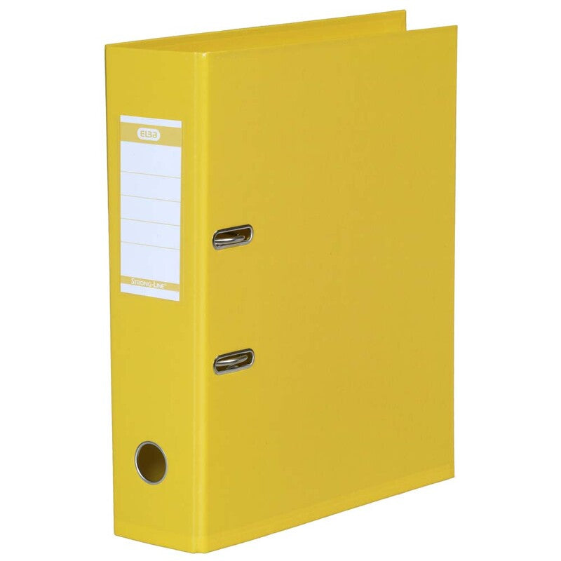 Brevordner, Elba, gul, 80mm, 210x297mm, antal ringe: 2, PP, 10 Units