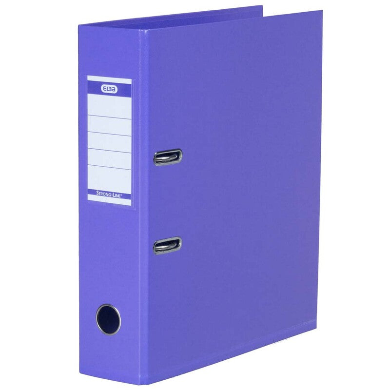 Brevordner, Elba, lilla, 80mm, 210x297mm, antal ringe: 2, PP, 10 Units