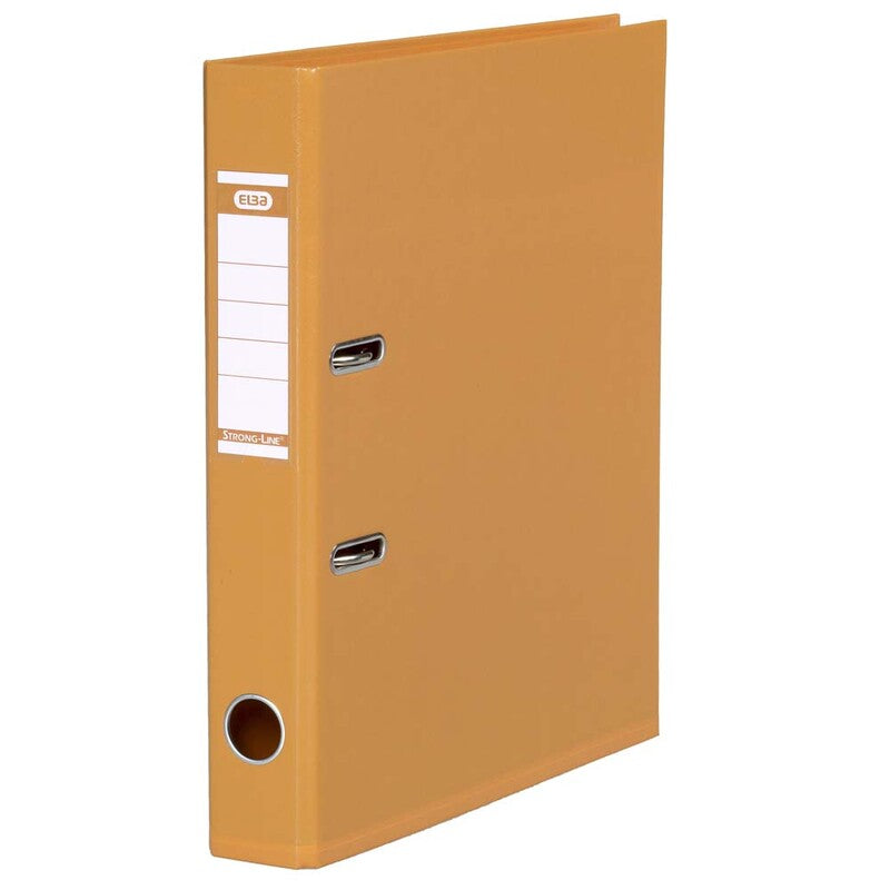Brevordner, Elba, orange, 50mm, 210x297mm, antal ringe: 2, PP, 10 Units