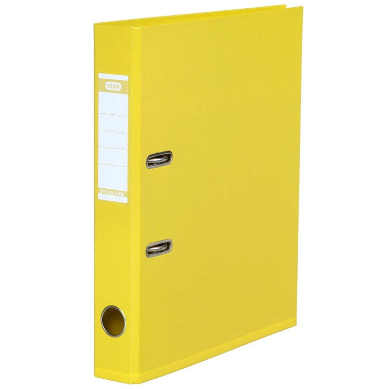 Brevordner, Bantex, gul, 50mm, 210x297mm, antal ringe: 2, PP, 10 Units
