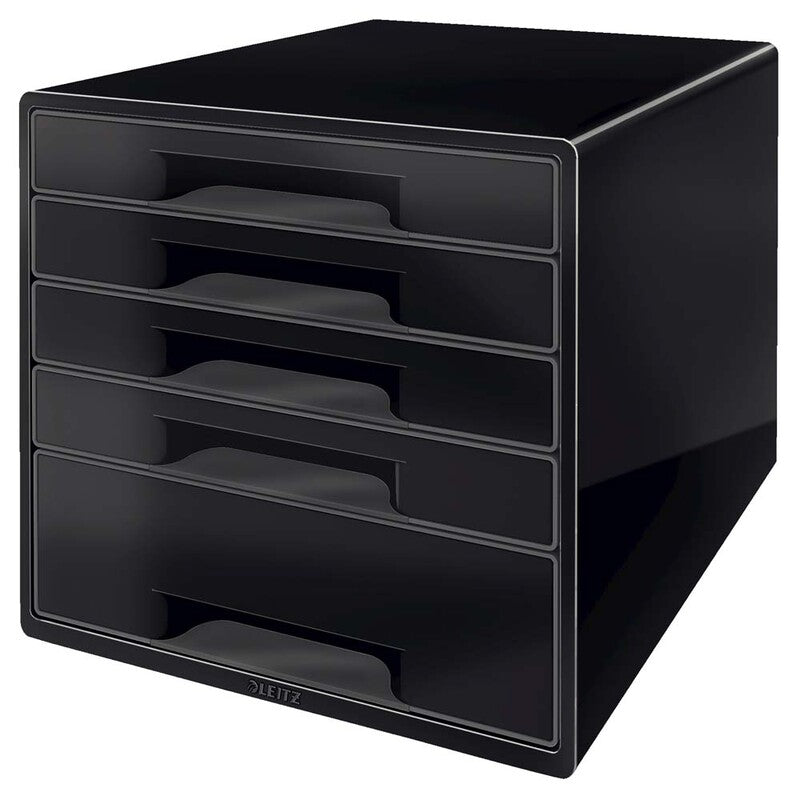 Skuffekabinet, Leitz Sorty Jumbo, sort, skuffer: 5