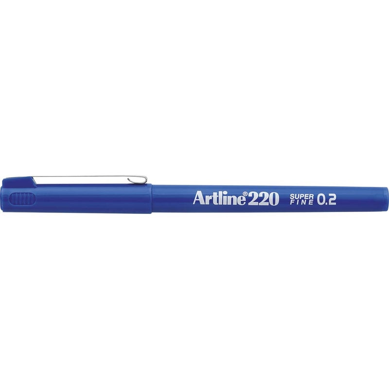 Fineliner, Artline, EK220, 0,2MM, blå, 12 Units