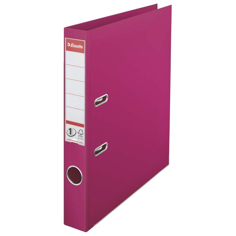 Brevordner, Esselte, grå, 50mm, 210x297mm, antal ringe: 2, PP, FSC Mix 70%, 10 Units