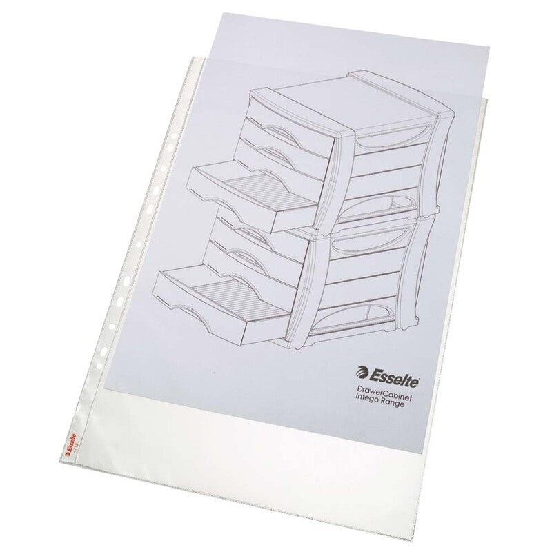 Plastlomme, Esselte, transparent, 85µm, 297x420mm, plastik, pakke a 10 stk