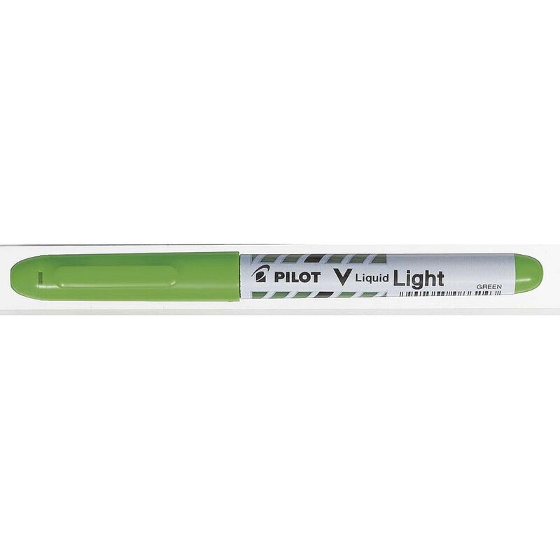Tekstmarker, Pilot V-Liquid, SW-VLL-G, 3,3MM, Skrå spids, grøn, 12 Units