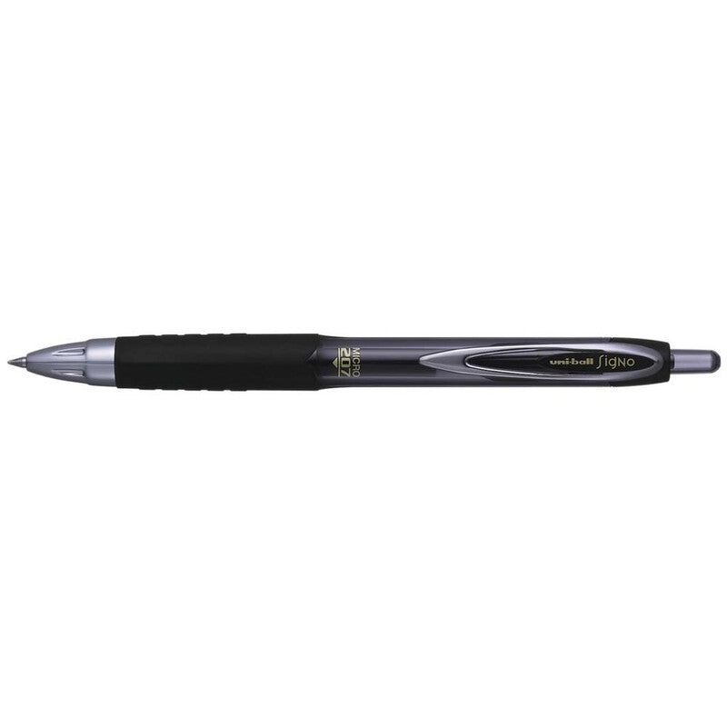 Rollerpen, Uniball Signo, UMN-207 MICRO, 0,3MM, sort, Units 12